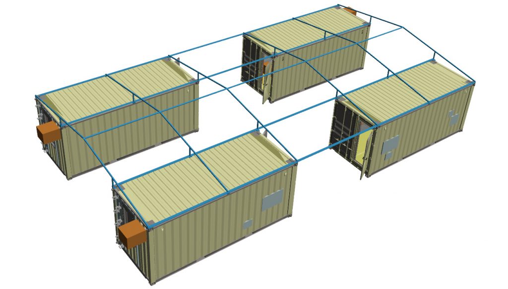 CHS-Container mit Zeltdach