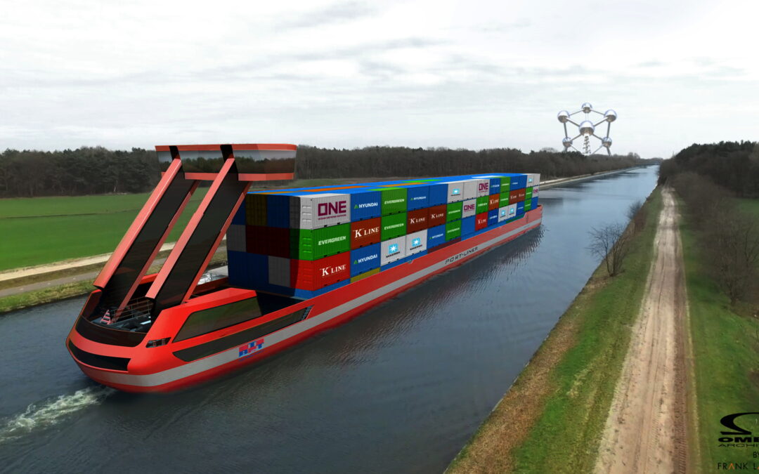 Vollelektrische Frachtschiffe für emissionsfreien Binnenschiffsverkehr