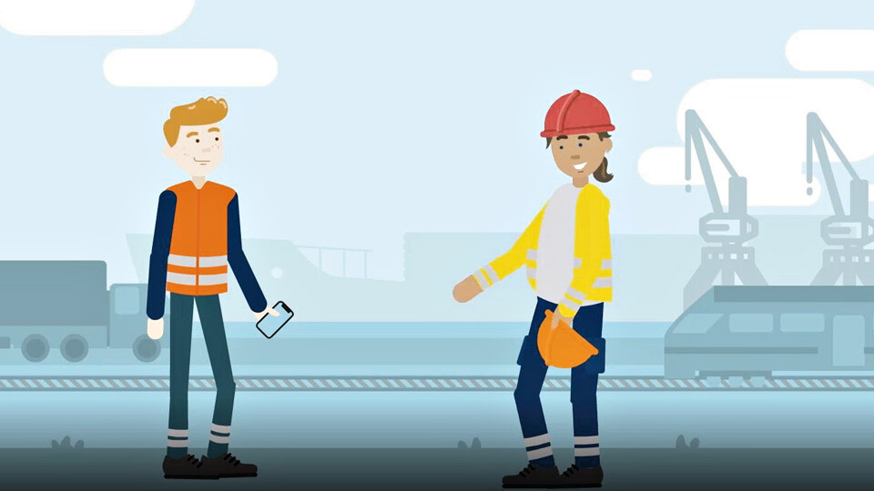 Animationsfilm erläutert Ausbildungsberuf „Fachkraft für Hafenlogistik“