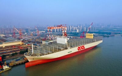 Bald auch am JadeWeserPort: „OOCL Valencia“ ist erster Megamax 2024