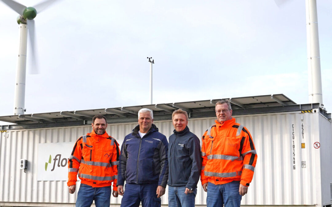 NPorts errichtet Container-Windkraftanlage in Emden