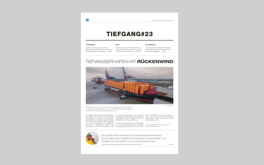 TIEFGANG#23: Der JadeWeserPort hat Rückenwind